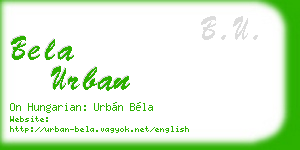 bela urban business card